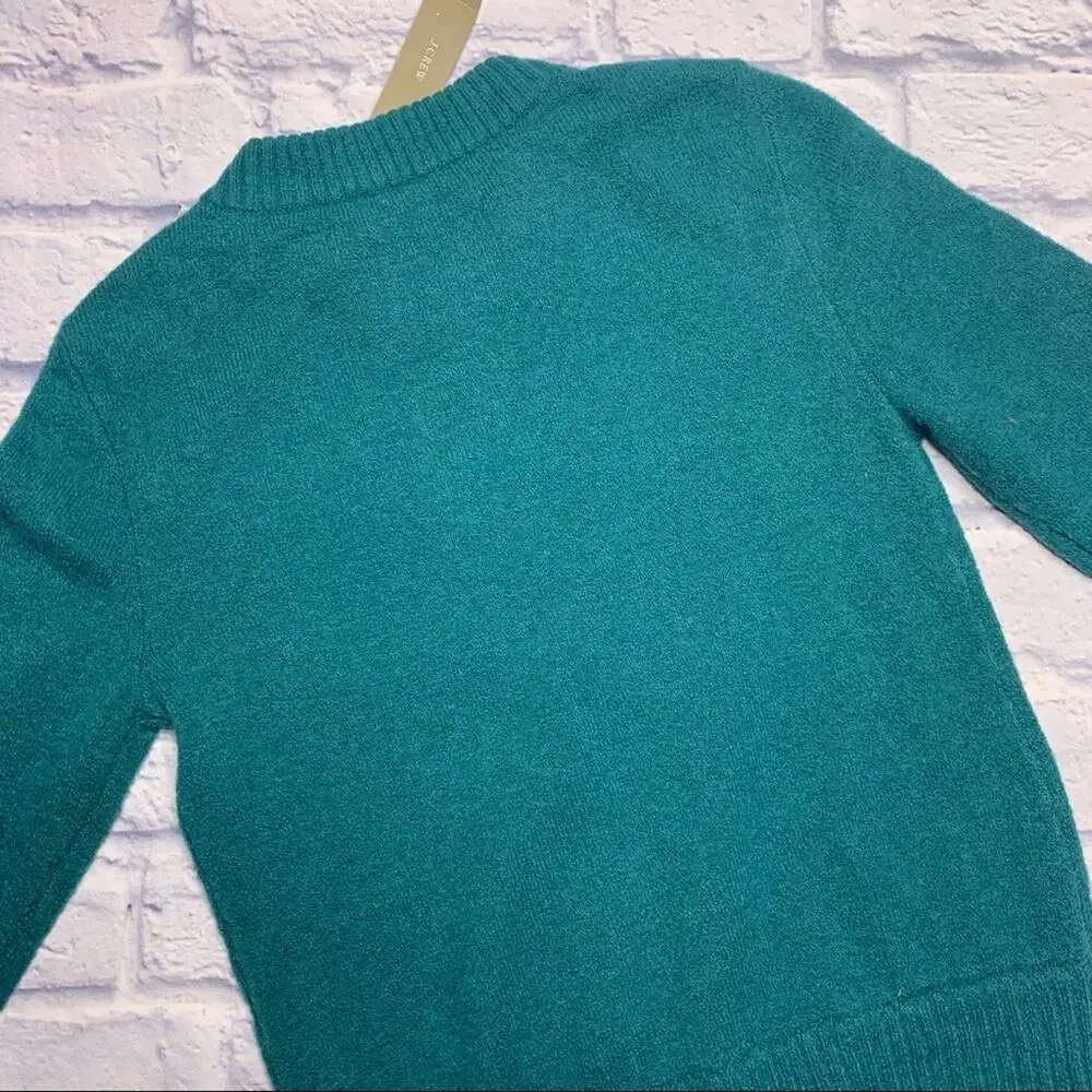 J.Crew Button-Detail Crewneck Sweater in Supersoft Yarn